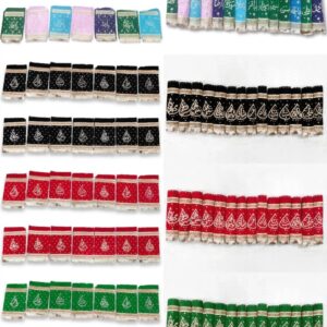 14 MASOOM SET SET | SET OF 14 | ROUND ZARI WORK PATKA | 12 INCHES