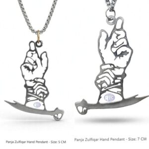 PREMIUM LOOK GHADEER HAND LOCKET WITH SILVER FINISH CHAIN STAINLESS STEEL LOCKET