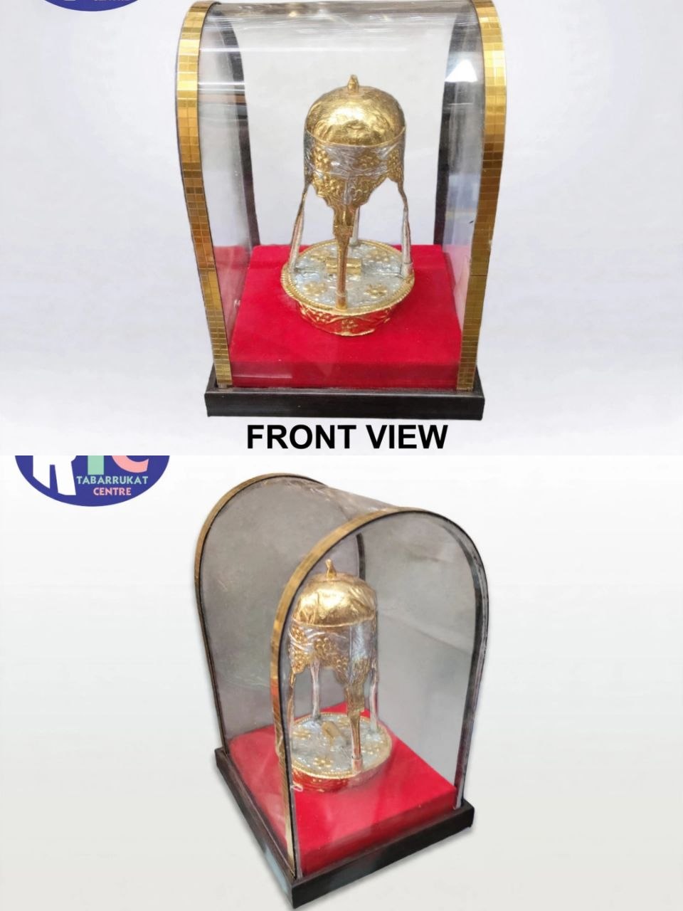 BIBI ZAINAB SA ROZA WITH BOX | 6 INCHES | BRASS | WARAK WORK