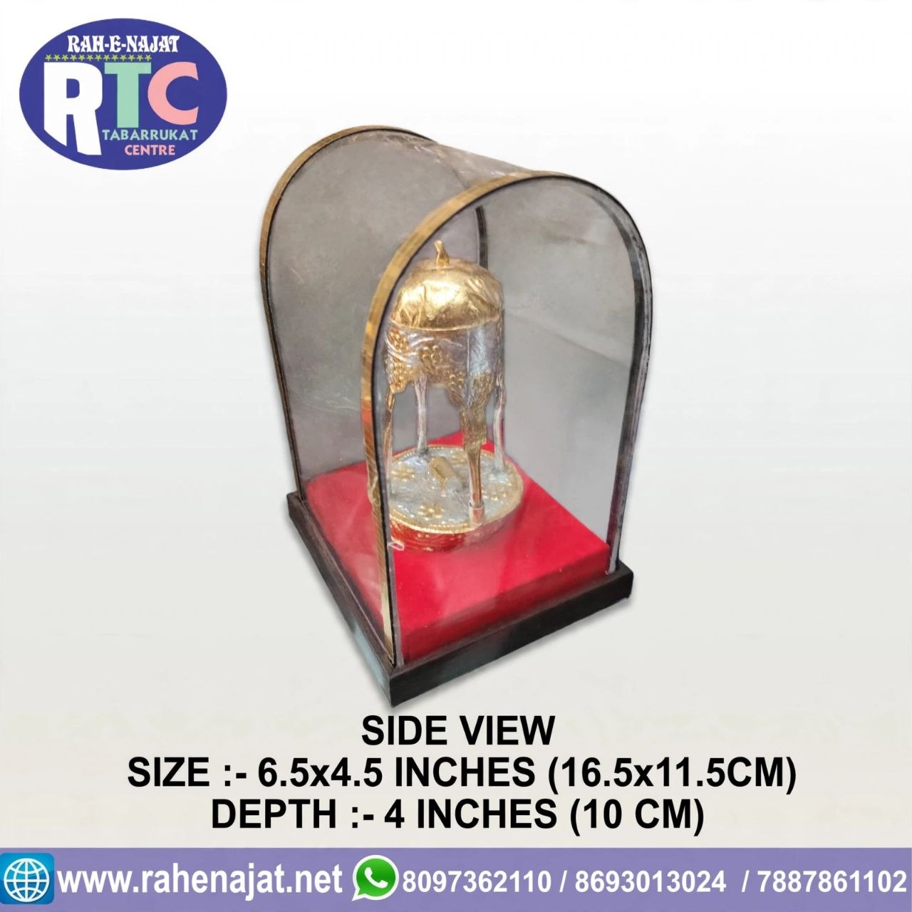 BIBI ZAINAB SA ROZA WITH BOX | 6 INCHES | BRASS | WARAK WORK - Image 3