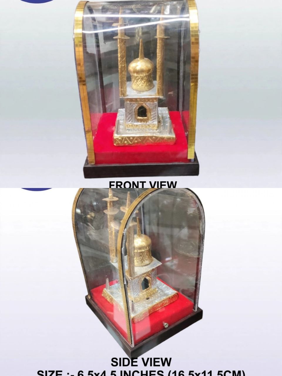 IMAM HUSSAIN AS ROZA WITH BOX | 6 INCHES | BRASS | WARAK WORK