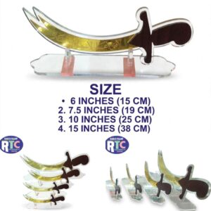 ACRYLIC ZULFIQAR WITH STAND | 6 TO 15 INCHES