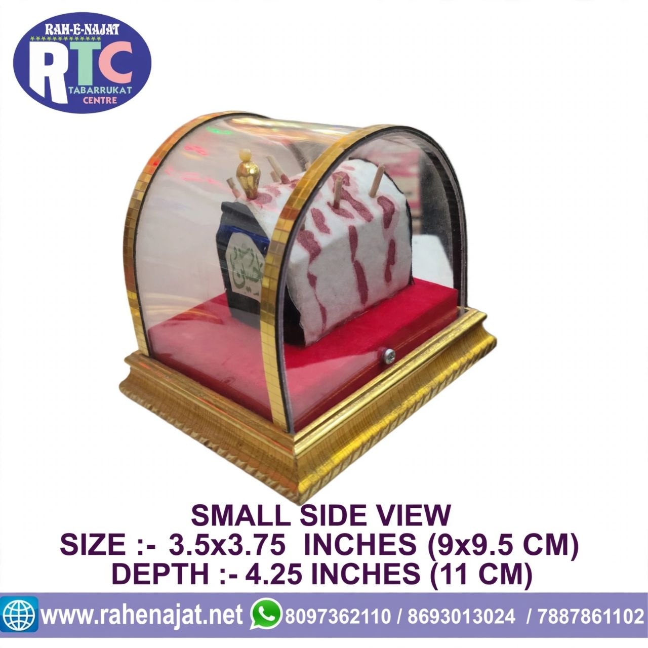 SMALL TABOOT WITH TEER | ACRYLIC DOME | . 3.5 INCHES - Image 3